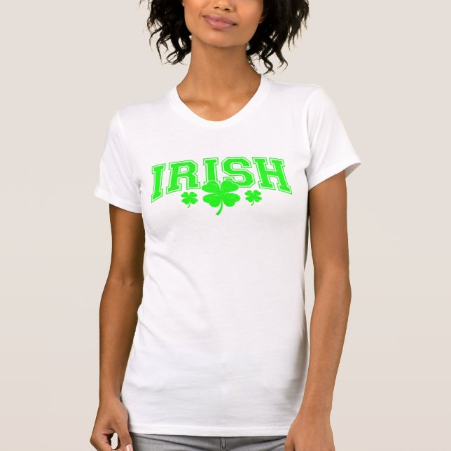 Camiseta Dia de São Patrício Lucky Irlandês elegante (Frente)