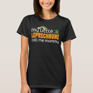 Camiseta Dia de São Patrício Mãe Mamãe Sortudo Charme Irlan