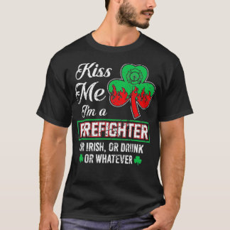 Camiseta Dia de São Patrício me beija o bebado irlandês bom