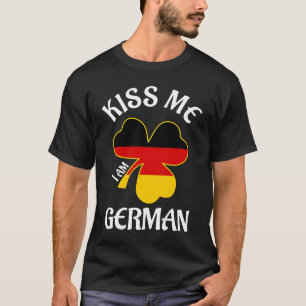 Camiseta Dia de São Patrício Me Beije Ich Bin Deutscher Dia