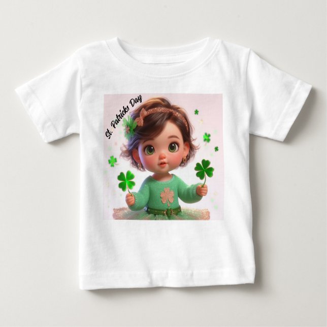 Camiseta Dia de São Patrício menina (Frente)