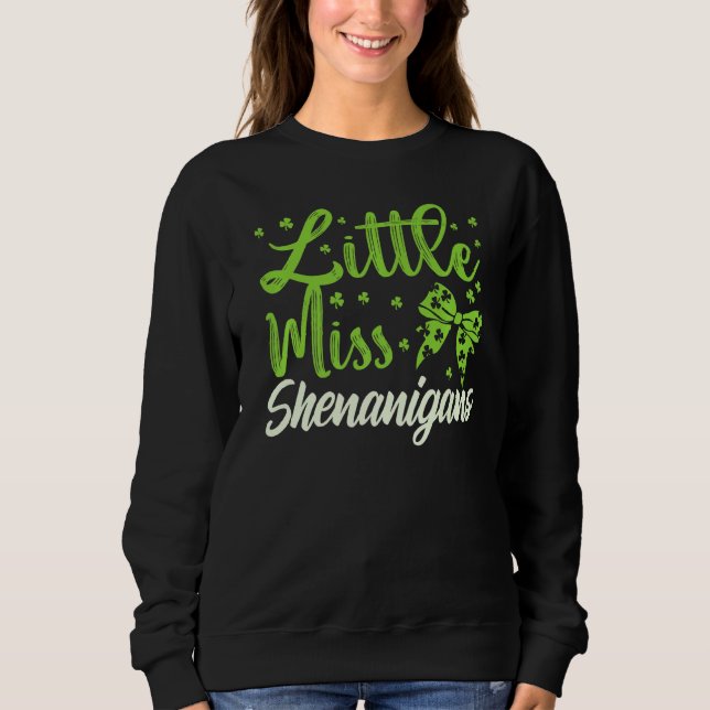 Camiseta Dia de São Patrício Menina Shenanigans Menina (Frente)