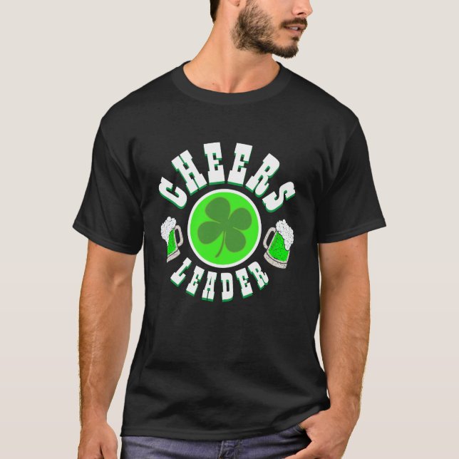 Camiseta Dia de São Patrício Mens Fashion CHEERS LÍDER T-Sh (Frente)