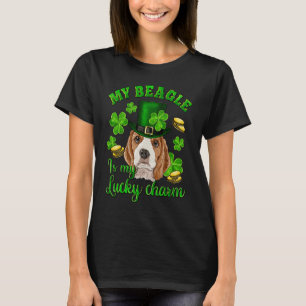 Camiseta Dia de São Patrício Meu Beagle é Meu Amuleto da So