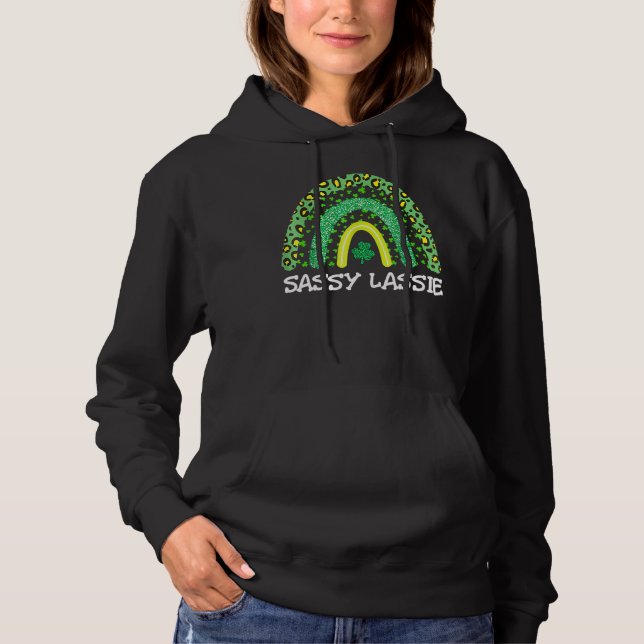Camiseta Dia de São Patrício Mulheres Engraçadas Sassy Lass (Frente)