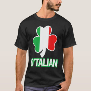 Camiseta Dia de São Patrício O'talian Italiana Flag Italia 