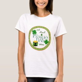 Camiseta Dia de São Patrício Panela de Ouro Trevo