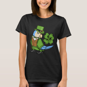Camiseta Dia de São Patrício Papagaio I Pêssego encarado co