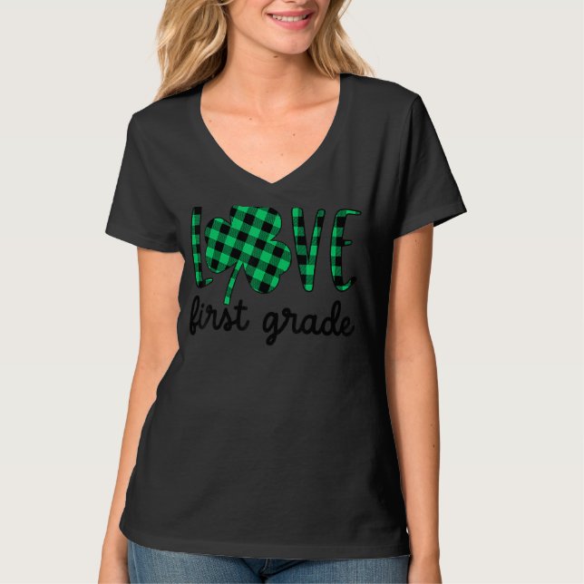 Camiseta Dia de São Patrício Para A Xadrez De Professores D (Frente)