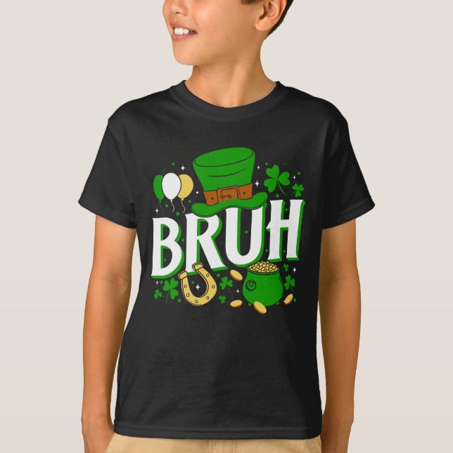 Camiseta Dia de São Patrício para Crianças (Frente)
