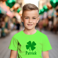 Dia de São Patrício para Crianças de Shamrock Verd