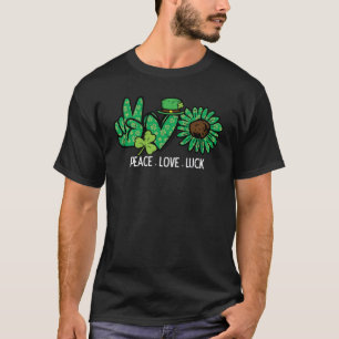Camiseta Dia de São Patrício Paz Ama Padrões de Santo da So