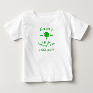 Camiseta Dia de São Patrício Pequeno Leprechaun Personaliza