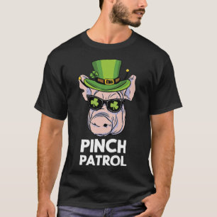 Camiseta Dia de São Patrício Pig Pinch Patrol Clover Irish