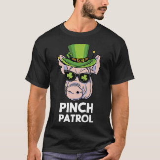 Camiseta Dia de São Patrício Pig Pinch Patrol Clover Irish 