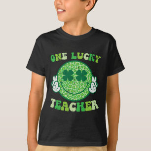 Camiseta Dia de São Patrício Professora Sortuda Sorriso Paz