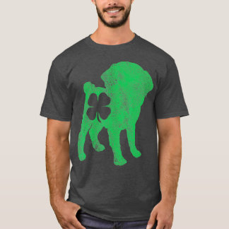 Camiseta Dia de São Patrício Pug Shamrock Clover Men