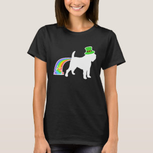 Camiseta Dia de São Patrício Rainbow Dog Brussel Griffon