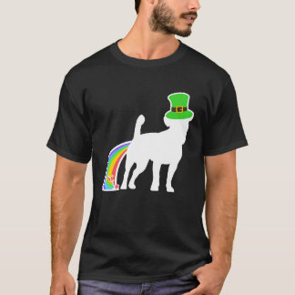 Camiseta Dia de São Patrício Rainbow Dog Jackshund