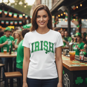 Camiseta Dia de São Patrício Retro de Shamrock Irlandês
