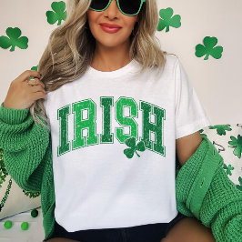 Camiseta Dia de São Patrício Retro de Shamrock Irlandês