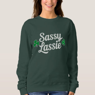 Camiseta Dia de São Patrício Sassy Lassie Engraçado Irlandê
