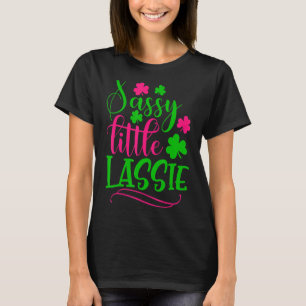 Camiseta Dia de São Patrício Sassy Little Lassie Shamrock