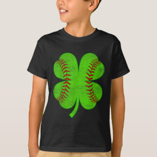 Camiseta Dia de São Patrício Shamrock Baseball Clover Lucky