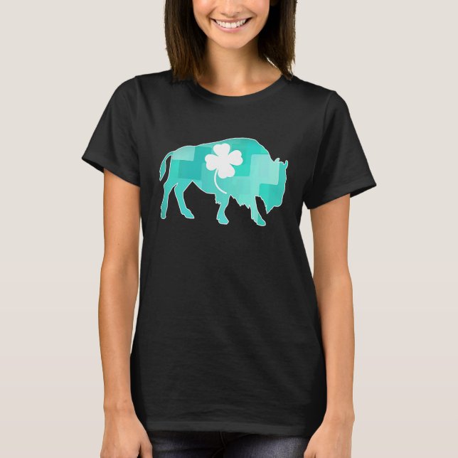 Camiseta Dia de São Patrício Shamrock Bull Santo irlandês P (Frente)