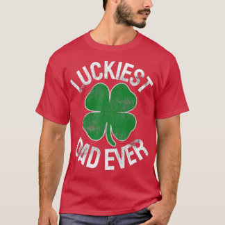 Camiseta Dia de São Patrício Shamrock Luckiest Pai Santo ir