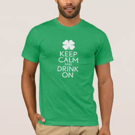 Camiseta Dia de São Patrício shamrock - Mantenha Calma Bebi