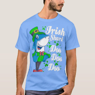Camiseta Dia de São Patrício Shark Funny Santo Paddys Estud
