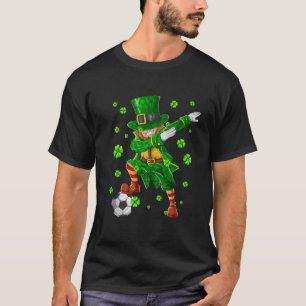 Camiseta Dia de São Patrício Soccer Dabbing Leprechaun
