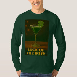 Camiseta Dia de São Patrício Sorte do Martini de Trevo Irla