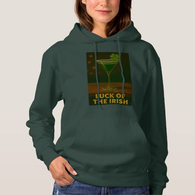 Camiseta Dia de São Patrício Sorte do Martini de Trevo Irla (Frente)