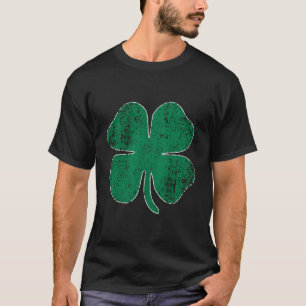 Camiseta Dia De São Patrício Trevo Da Sorte Desgastado C