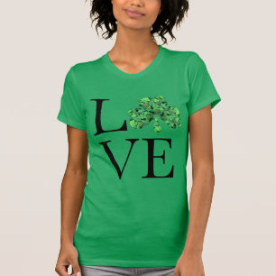Camiseta Dia de São Patrício Trevos verdes