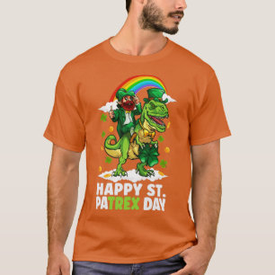 Camiseta Dia de São Patrício Trex Dino Leprechaun T Rex Din