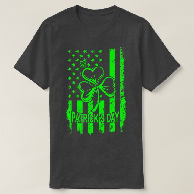 Camiseta Dia de São Patrício verde (Frente do Design)
