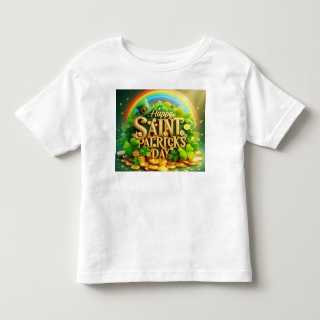 Camiseta Dia de São Patrick, um belo arco-íris (Frente)