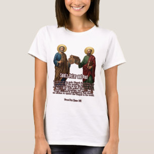 Camiseta Dia de São Pedro e São Paulo Duas Colunas Católico