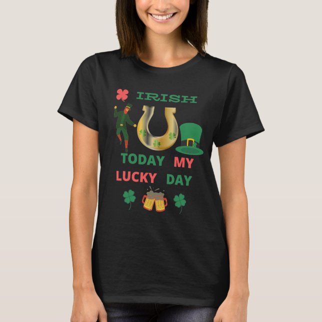 Camiseta DIA DE SORTE HOJE IRLANDESA (Frente)