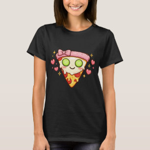 Camiseta Dia de Spa de Autocuidado com Pizza Kawaii Fofa   