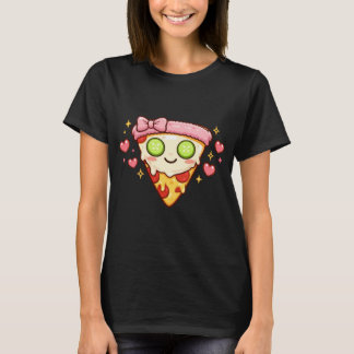 Camiseta Dia de Spa de Autocuidado com Pizza Kawaii Fofa | 