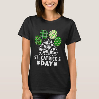 Camiseta Dia de St Catrick Feliz Dia de São Patrício Gato