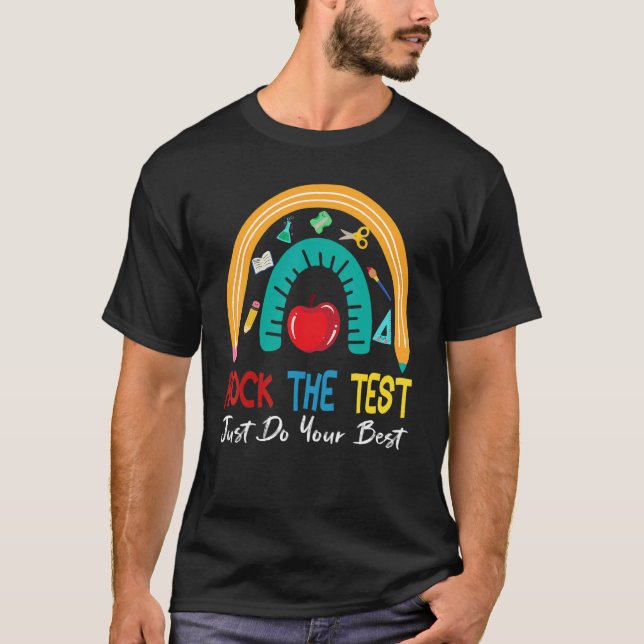 Camiseta Dia de Teste Balança O Dia de Teste do Professor D (Frente)
