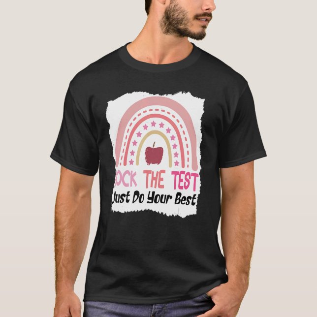 Camiseta Dia de Teste Balança O Dia de Teste do Professor D (Frente)