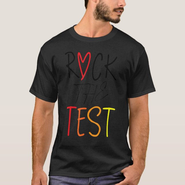 Camiseta Dia de Teste Balança O Dia de Teste do Professor D (Frente)
