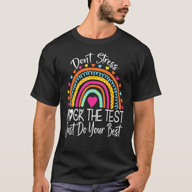 Camiseta Dia de Teste Balança O Dia de Teste do Professor D (Frente)