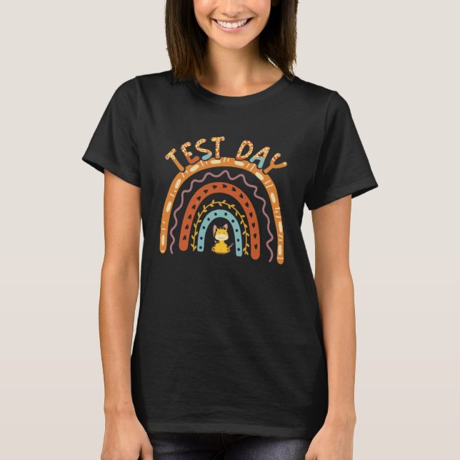 Camiseta Dia de Teste Balançar o Teste Dia de Teste do Prof (Frente)